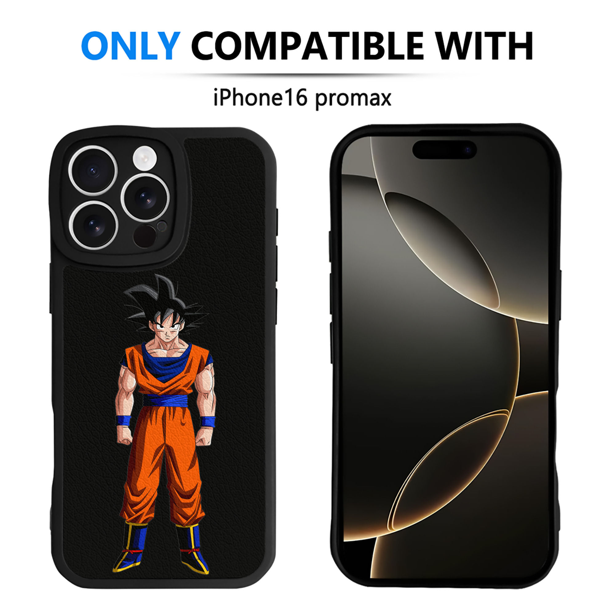 （画像用） ドラゴンボール 孫悟空（そん ごくう）Son Goku カカロット DRAGON BALL Kakarotto 【iPhone 16シリーズ対応】シリコンスマホケース（レザー調） 材質：シリコン